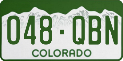 CO license plate 048QBN