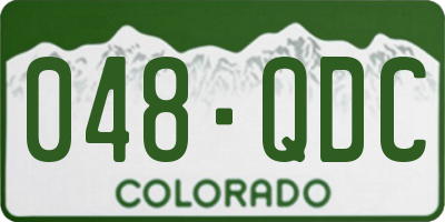 CO license plate 048QDC