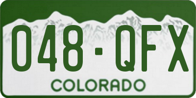 CO license plate 048QFX