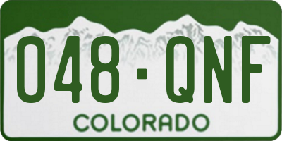 CO license plate 048QNF