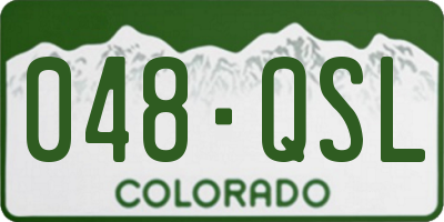 CO license plate 048QSL