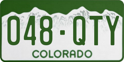 CO license plate 048QTY