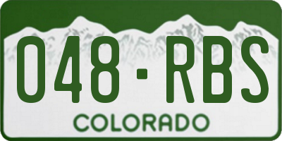 CO license plate 048RBS