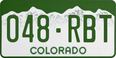 CO license plate 048RBT