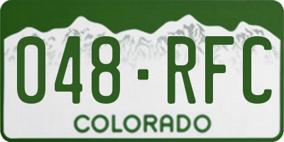 CO license plate 048RFC