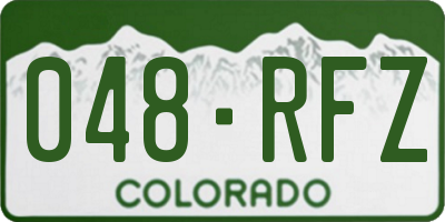 CO license plate 048RFZ