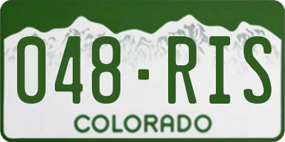 CO license plate 048RIS