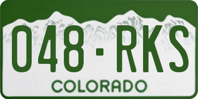 CO license plate 048RKS