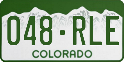 CO license plate 048RLE