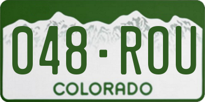 CO license plate 048ROU