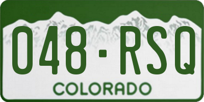 CO license plate 048RSQ