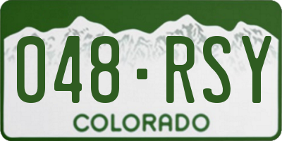 CO license plate 048RSY