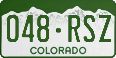 CO license plate 048RSZ