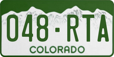 CO license plate 048RTA