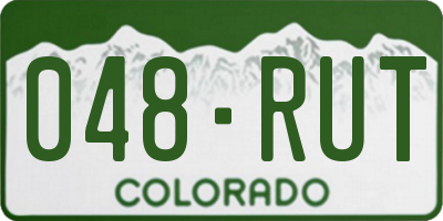 CO license plate 048RUT