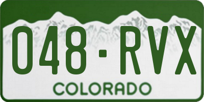 CO license plate 048RVX