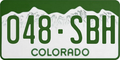 CO license plate 048SBH