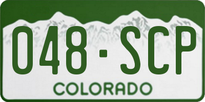 CO license plate 048SCP