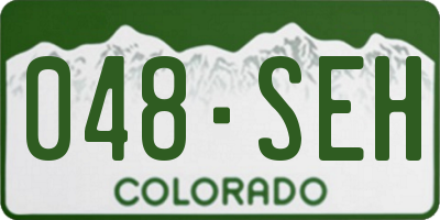 CO license plate 048SEH
