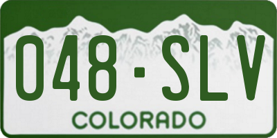 CO license plate 048SLV