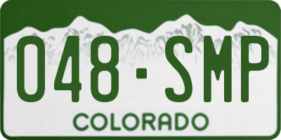 CO license plate 048SMP