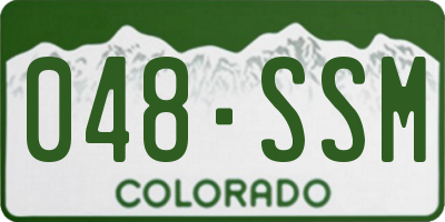 CO license plate 048SSM