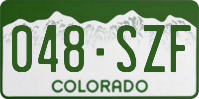 CO license plate 048SZF