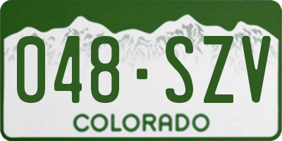 CO license plate 048SZV