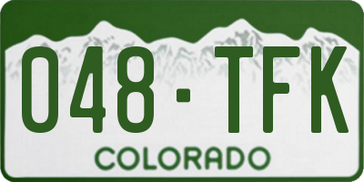 CO license plate 048TFK