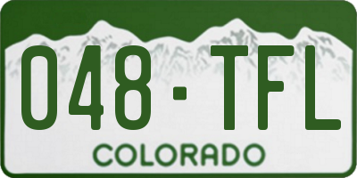 CO license plate 048TFL