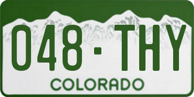 CO license plate 048THY