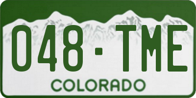 CO license plate 048TME