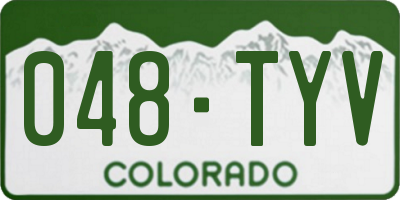 CO license plate 048TYV