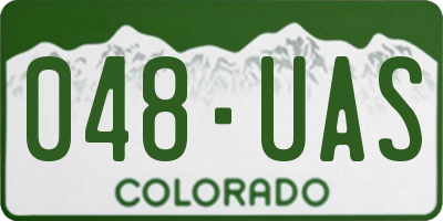 CO license plate 048UAS