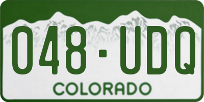 CO license plate 048UDQ