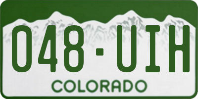 CO license plate 048UIH