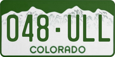 CO license plate 048ULL