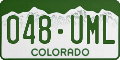 CO license plate 048UML