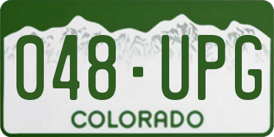 CO license plate 048UPG
