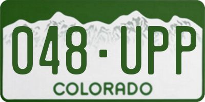CO license plate 048UPP