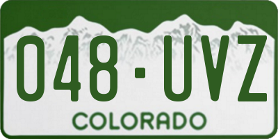 CO license plate 048UVZ