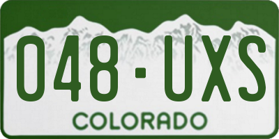 CO license plate 048UXS