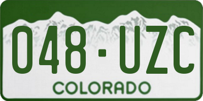 CO license plate 048UZC