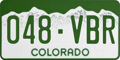 CO license plate 048VBR
