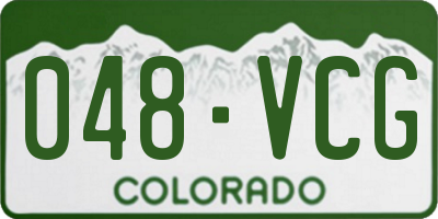 CO license plate 048VCG