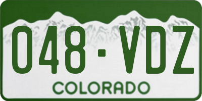 CO license plate 048VDZ