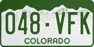 CO license plate 048VFK