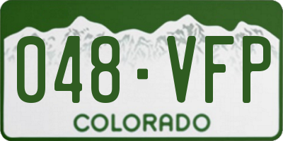 CO license plate 048VFP