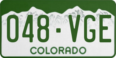 CO license plate 048VGE