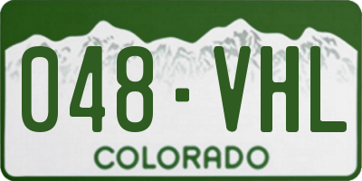 CO license plate 048VHL